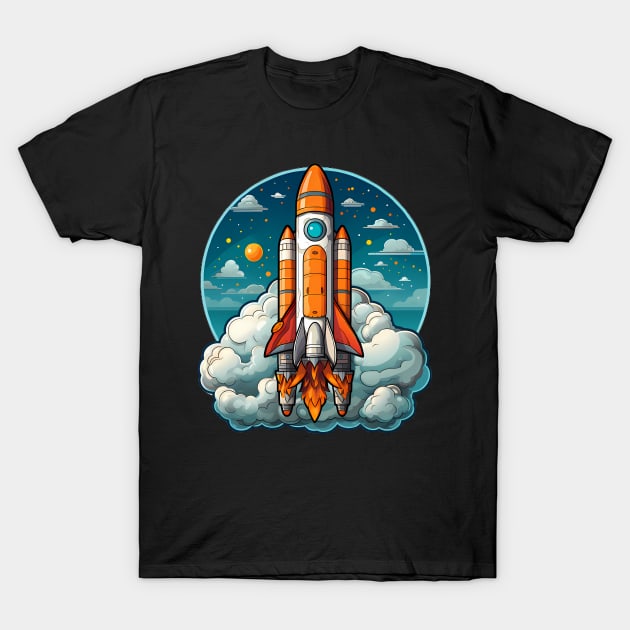 AI Generated Rocketship T-Shirt by Keciu's Shop